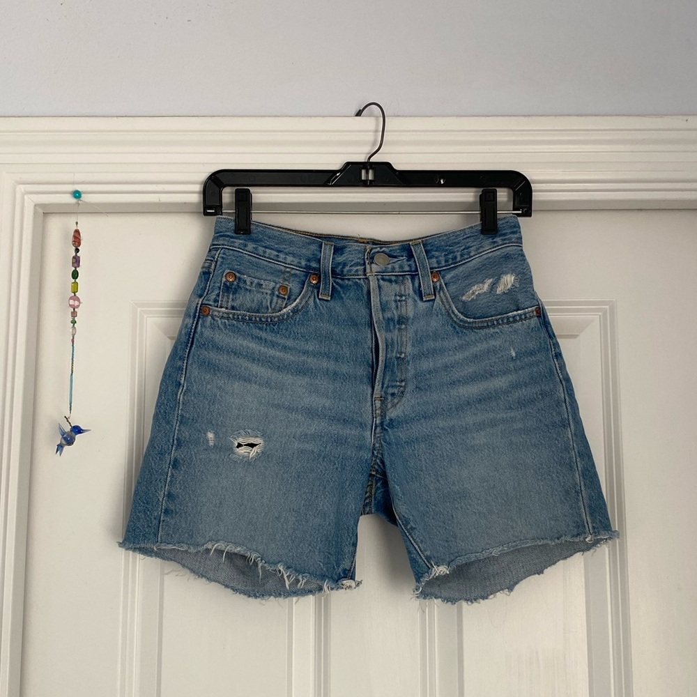 Levi’s 501 Light/Medium Wash Long Shorts
